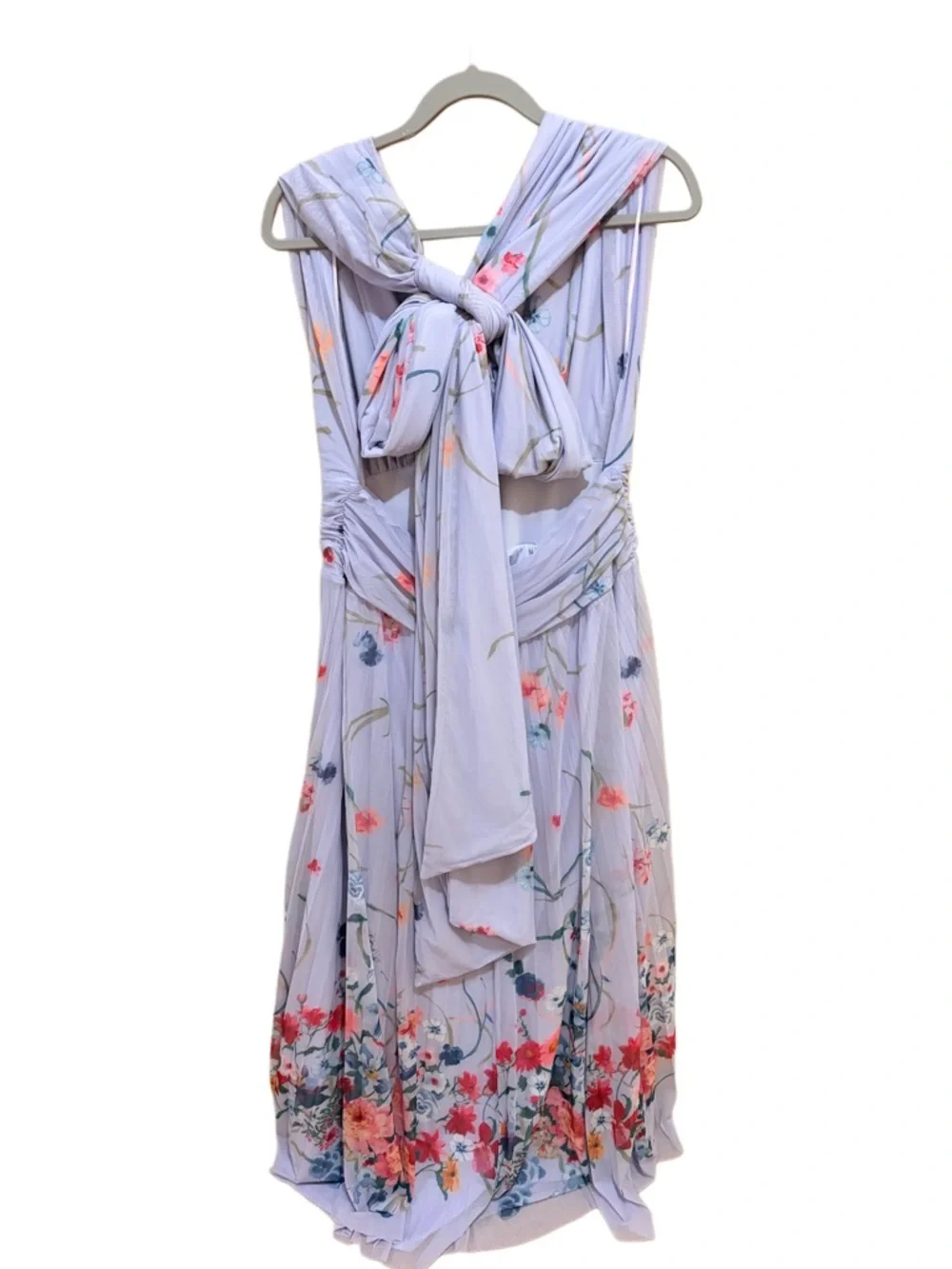 Abercrombie & Fitch Lavender Floral V-Neck Maxi Dress